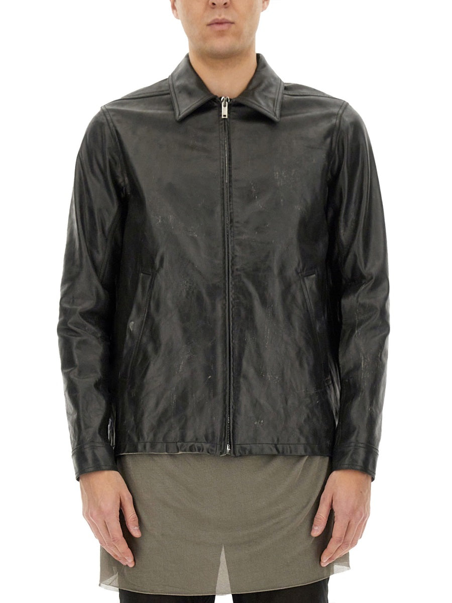 Rick Owens Leather Jackets - Black | Wanan Luxury