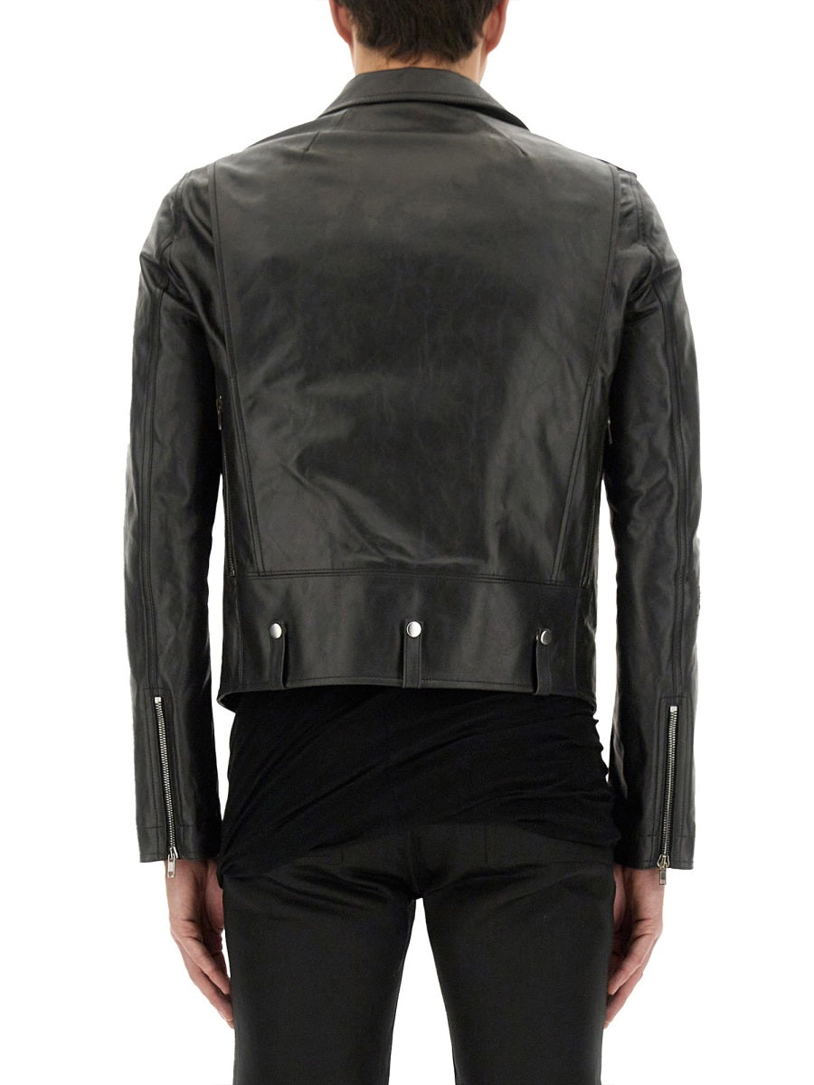 Rick Owens Leather Jackets - Black | Wanan Luxury