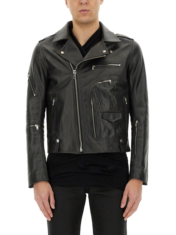 Rick Owens Leather Jackets - Black | Wanan Luxury
