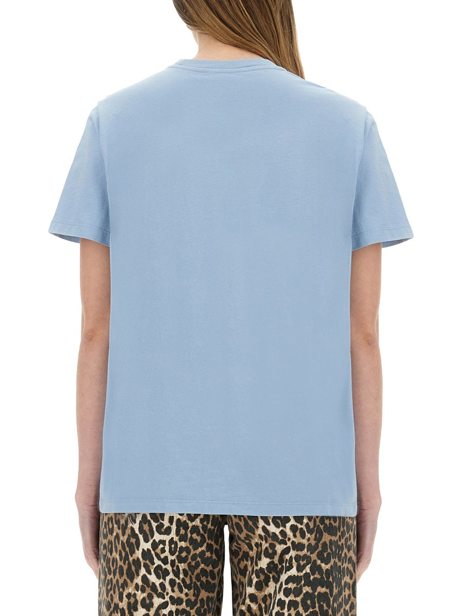 Ganni T shirts - White, Light Blue | Wanan Luxury