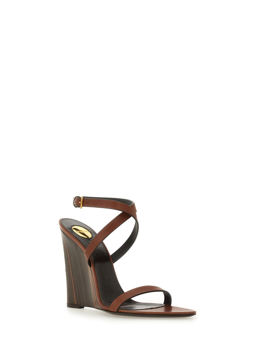 Saint Laurent Wedges - Brown | Wanan Luxury