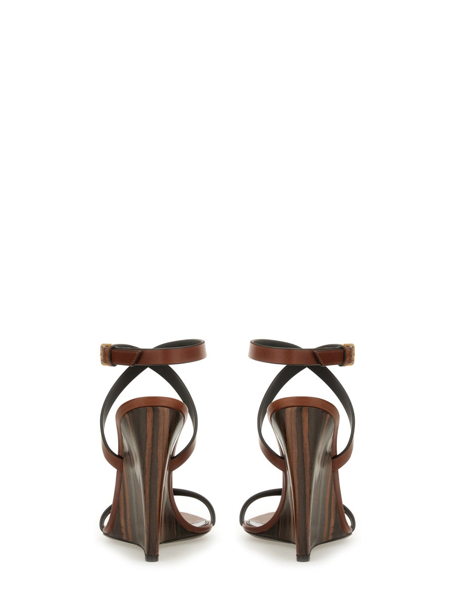 Saint Laurent Wedges - Brown | Wanan Luxury
