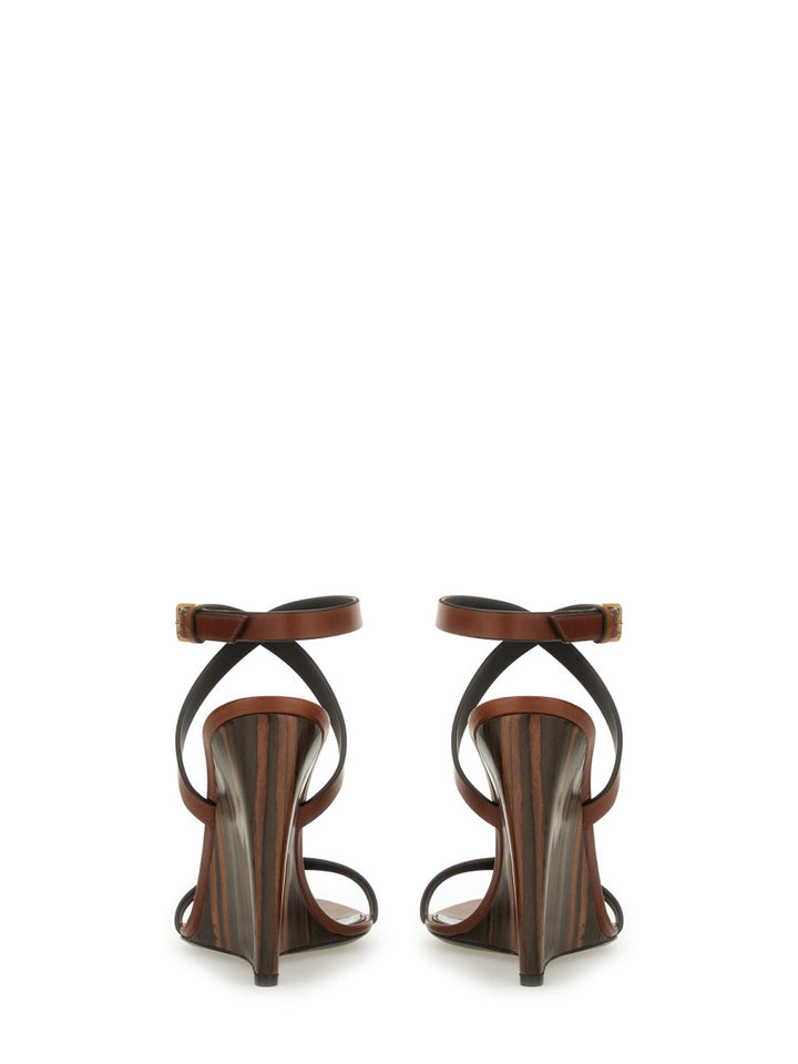 Saint Laurent Wedges - Brown | Wanan Luxury