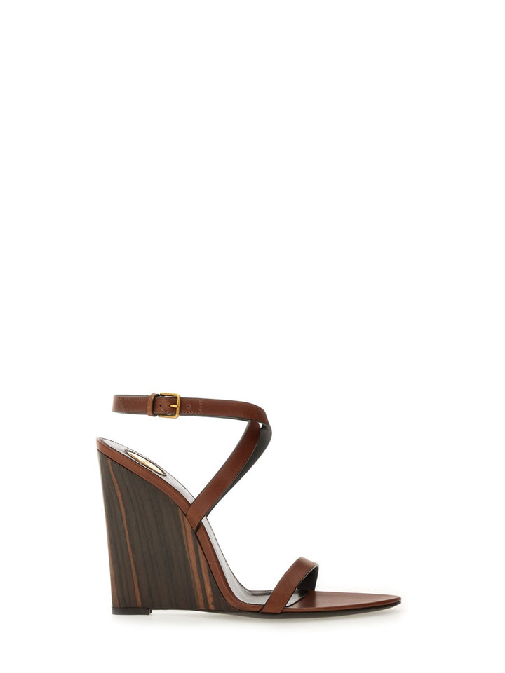 Saint Laurent Wedges - Brown | Wanan Luxury