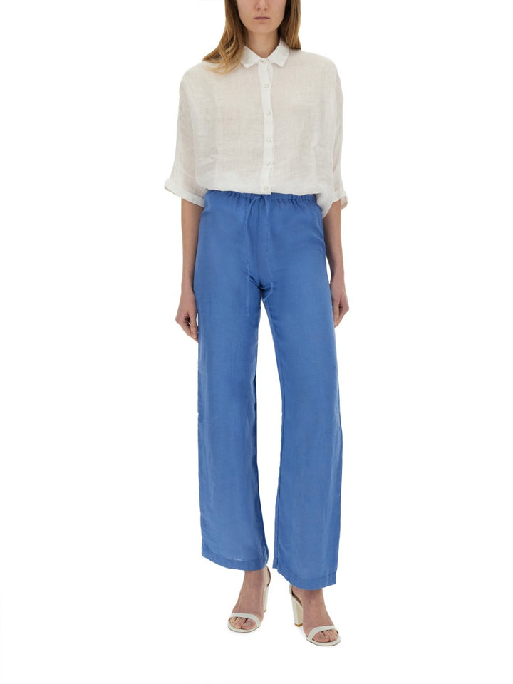 120% Lino Pants - Blue | Wanan Luxury