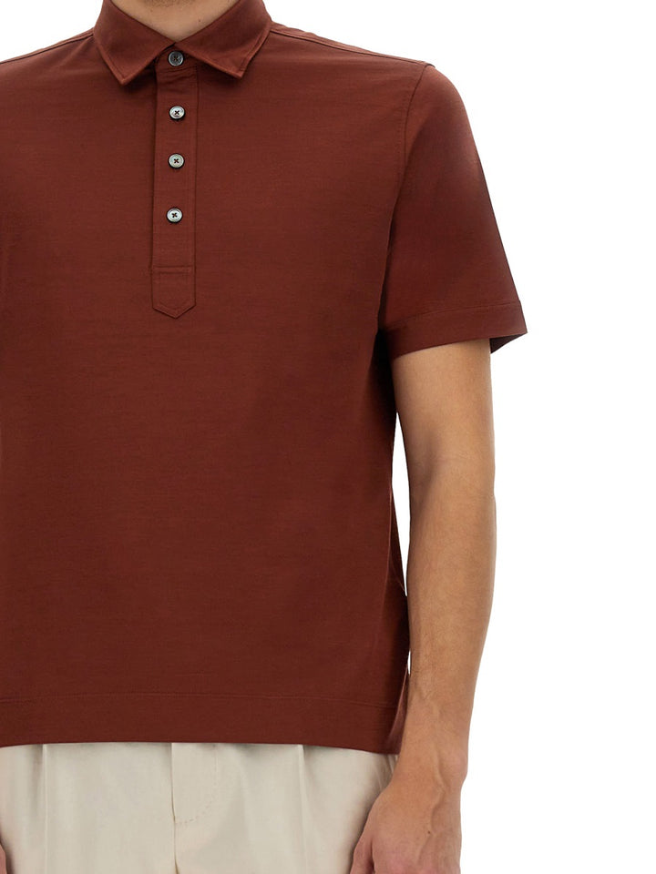 Zegna Polo - Brown | Wanan Luxury