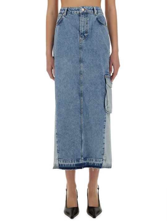 Long Denim Skirt
