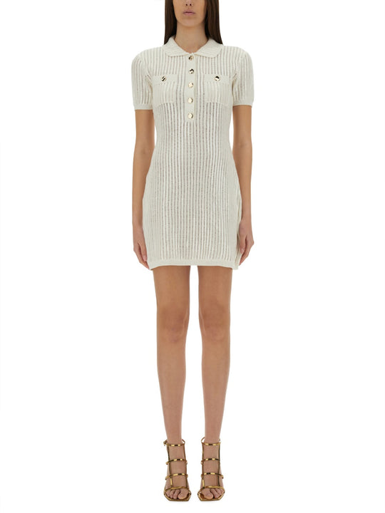 Mini Crochet Dress With Sequins