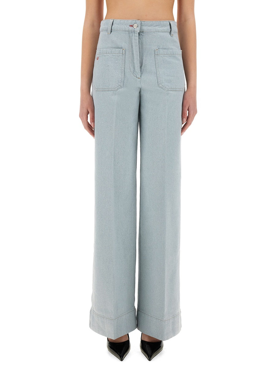 Victoria Beckham Denim - White, Light Blue | Wanan Luxury