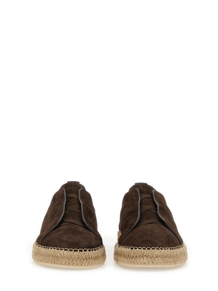Zegna Flat Shoes - Brown | Wanan Luxury