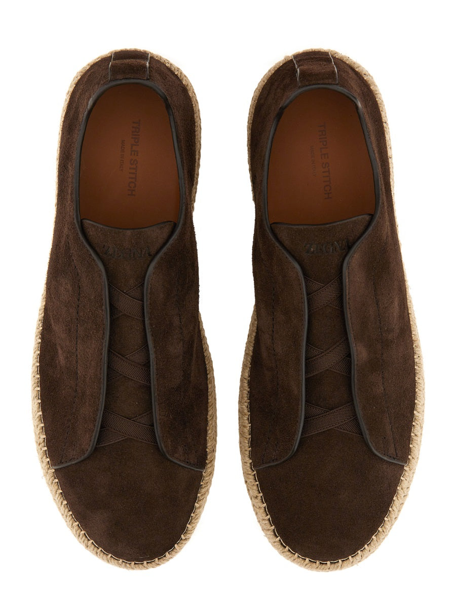 Zegna Flat Shoes - Brown | Wanan Luxury