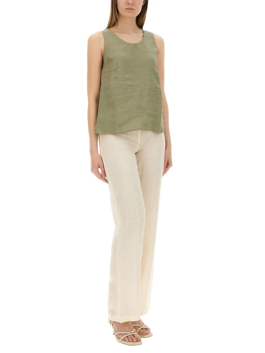 120% Lino Tops - Green | Wanan Luxury