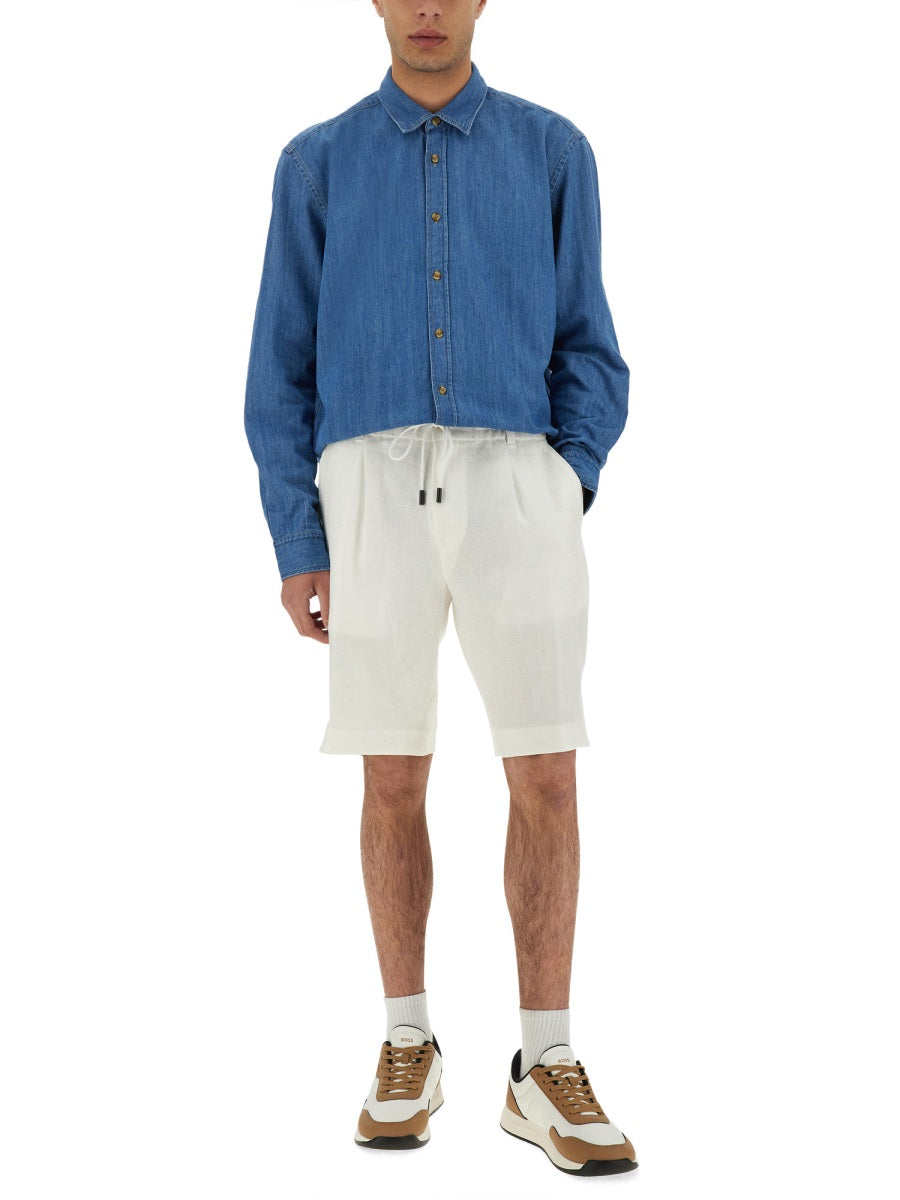 Boss Camel Shorts - White | Wanan Luxury