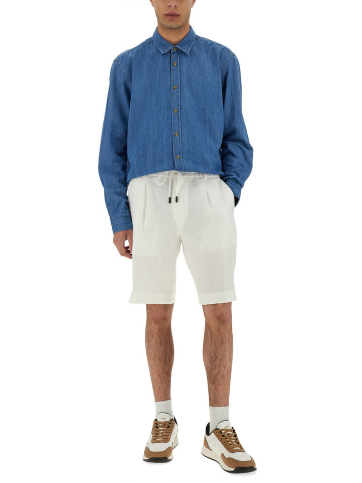 Boss Camel Shorts - White | Wanan Luxury