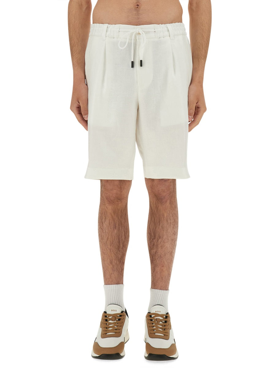Boss Camel Shorts - White | Wanan Luxury