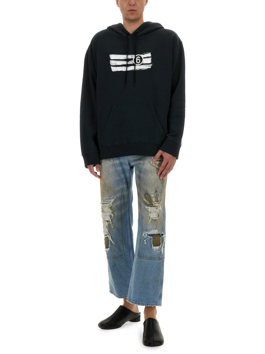 MM6 Maison Margiela Sweatshirts - Black | Wanan Luxury