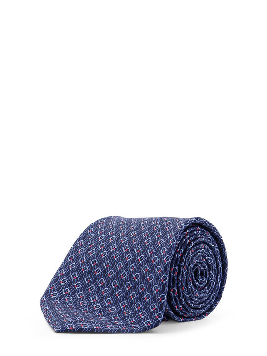 Silk Tie With Tetris Print