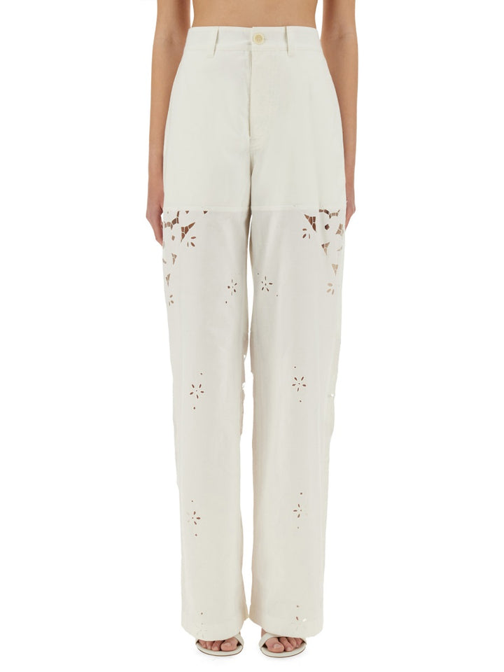Marine Serre Pants - White | Wanan Luxury