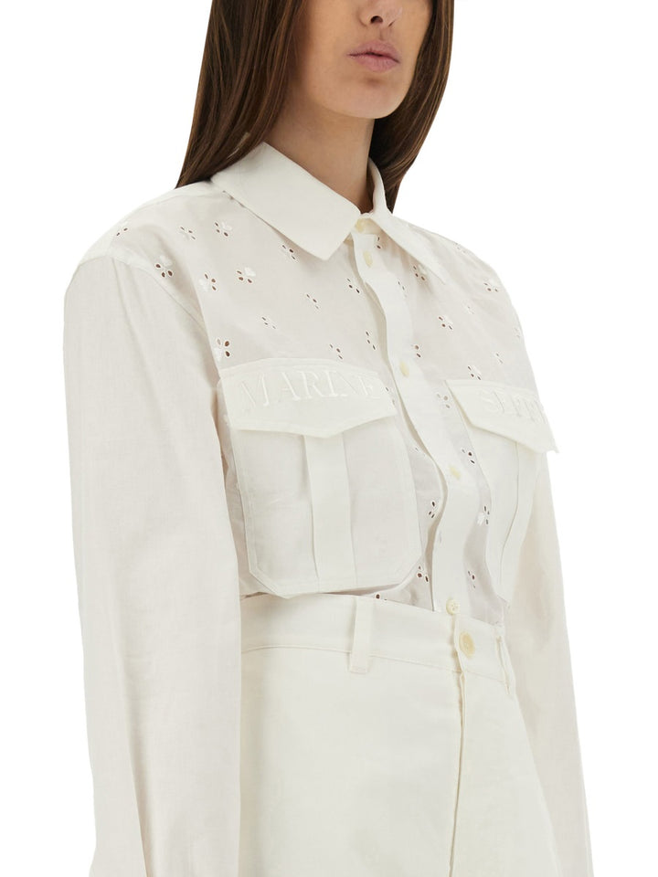 Marine Serre Shirts - White | Wanan Luxury