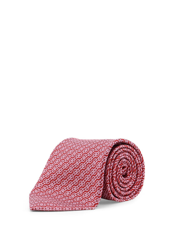Silk Tie With Trofeo Print