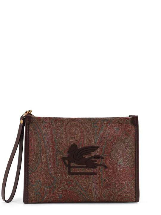 Paisley Jacquard Fabric Clutch Bag