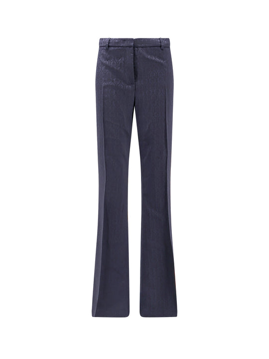 Wool Trousers With Iconic Motif