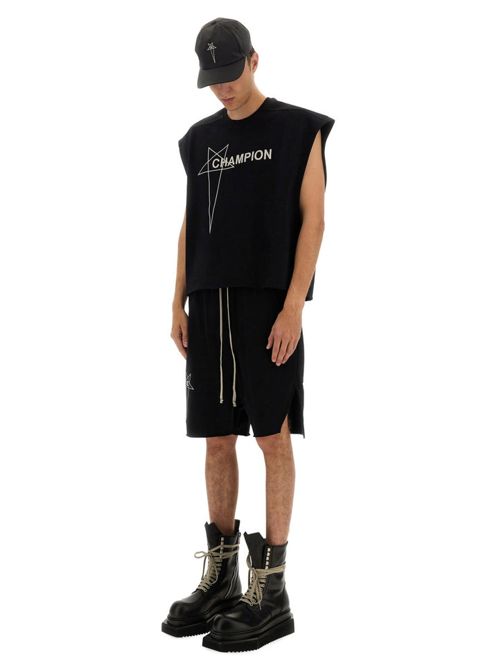 Rick Owens x Champion T shirts - Black | Wanan Luxury