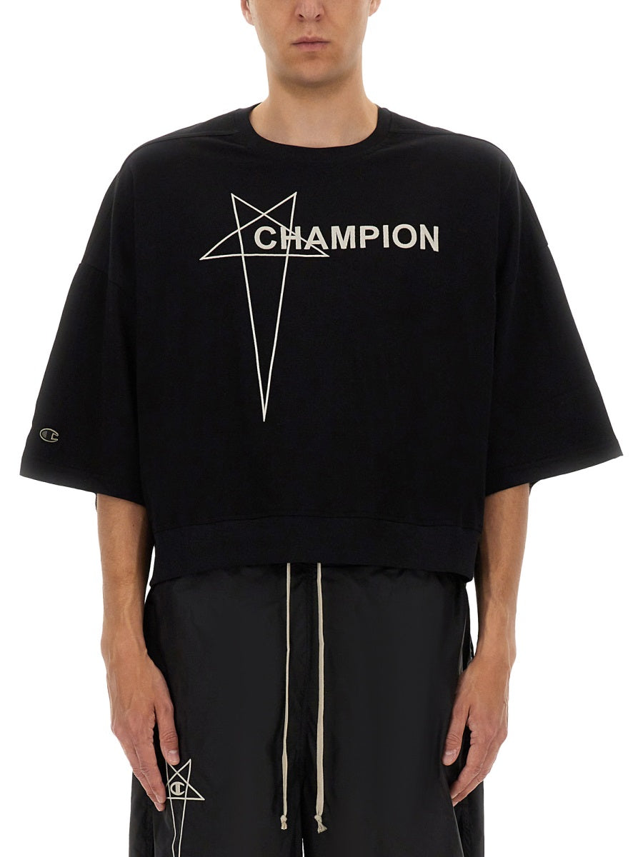 Rick Owens x Champion T shirts - Black | Wanan Luxury