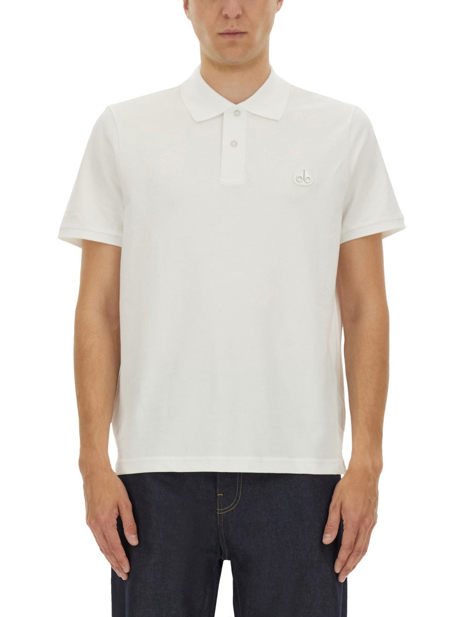 Moose Knuckles Polo - White | Wanan Luxury