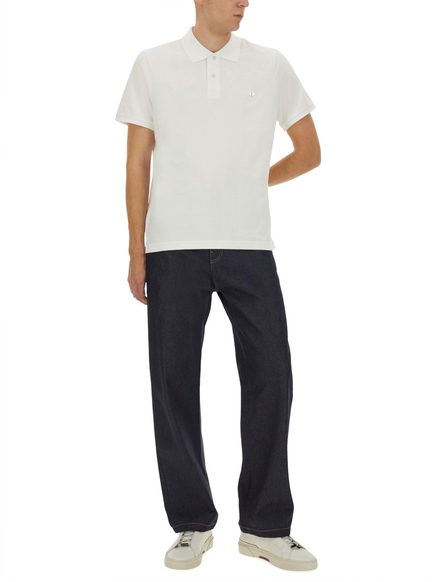Moose Knuckles Polo - White | Wanan Luxury