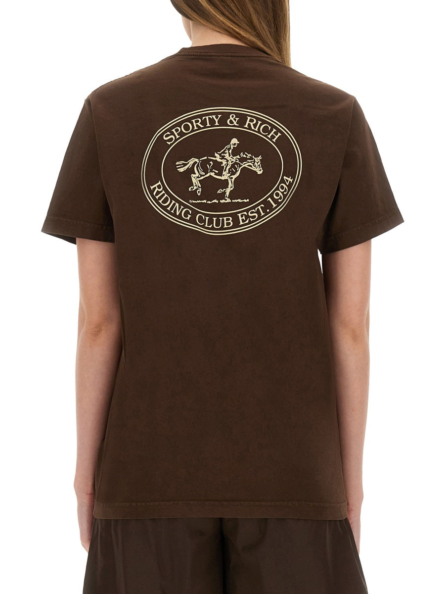 Sporty & Rich T shirts - Brown | Wanan Luxury