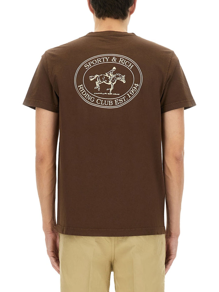 Sporty & Rich T shirts - Brown | Wanan Luxury