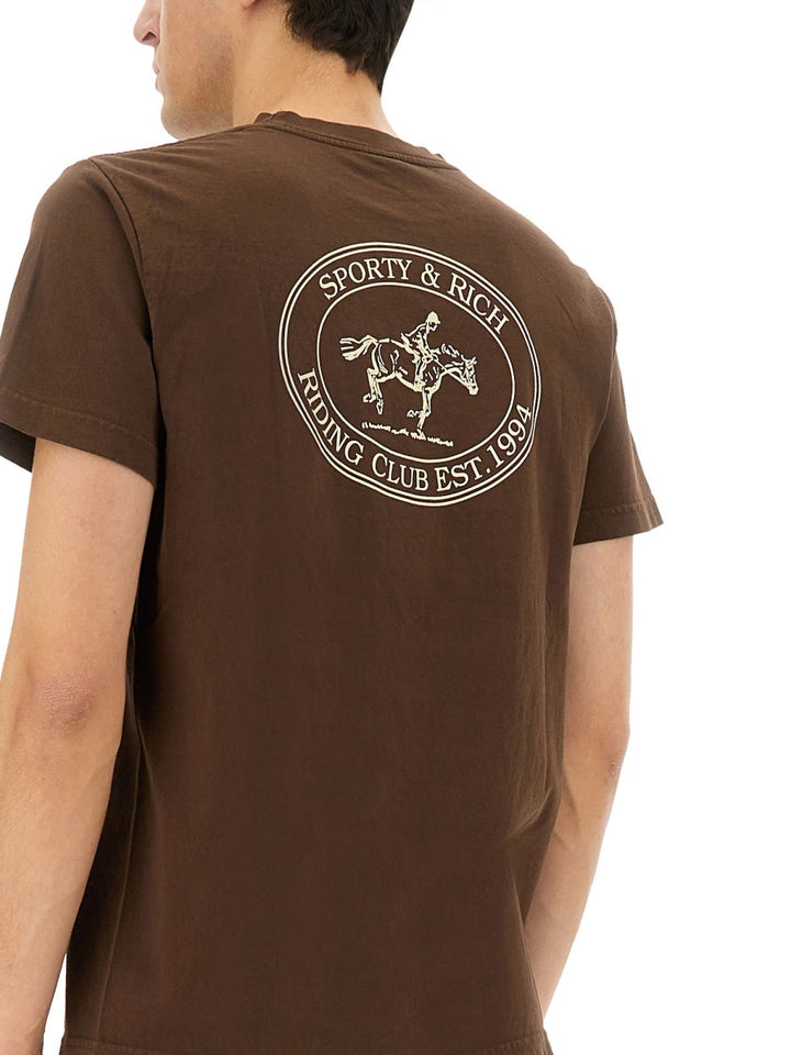 Sporty & Rich T shirts - Brown | Wanan Luxury