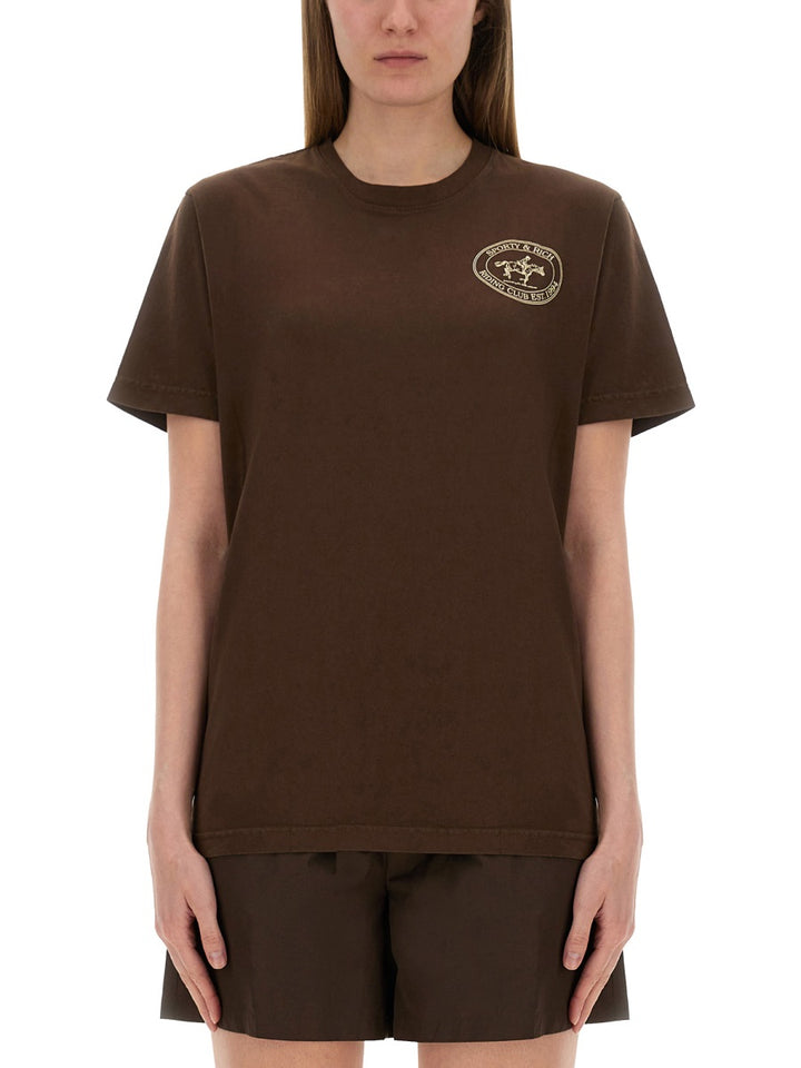 Sporty & Rich T shirts - Brown | Wanan Luxury