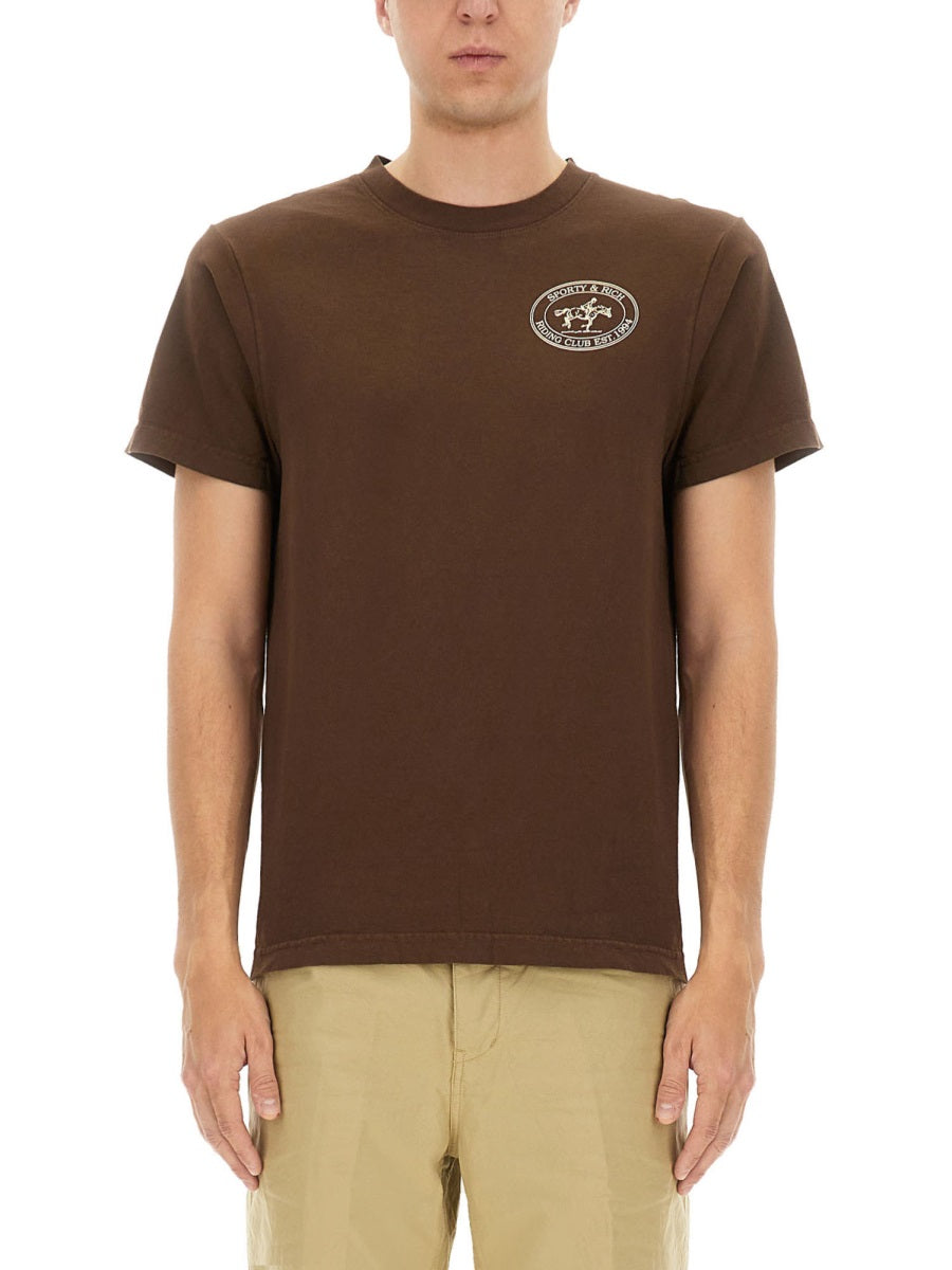 Sporty & Rich T shirts - Brown | Wanan Luxury