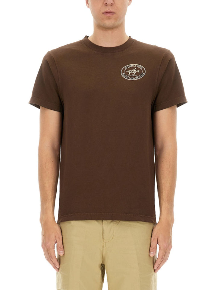 Sporty & Rich T shirts - Brown | Wanan Luxury