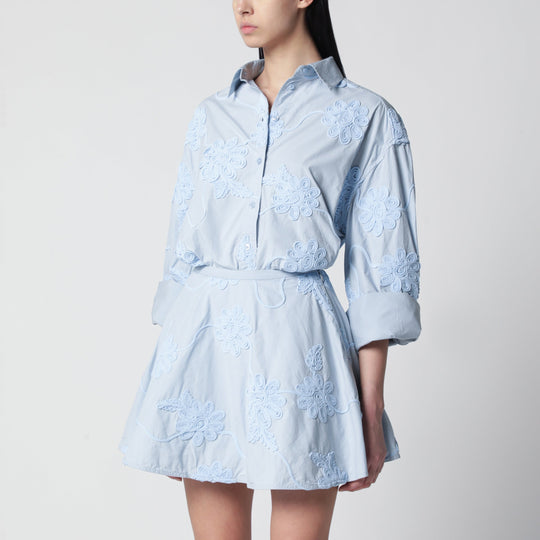 Flower Oversized Shirt In Organic Cotton, Plein Air