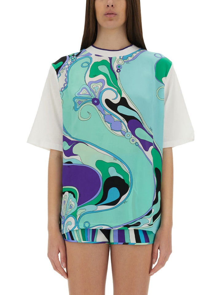 Emilio Pucci T shirts - Light Blue | Wanan Luxury
