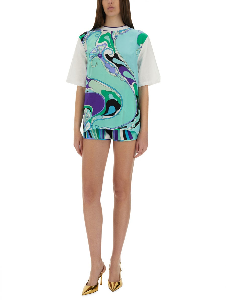 Emilio Pucci T shirts - Light Blue | Wanan Luxury