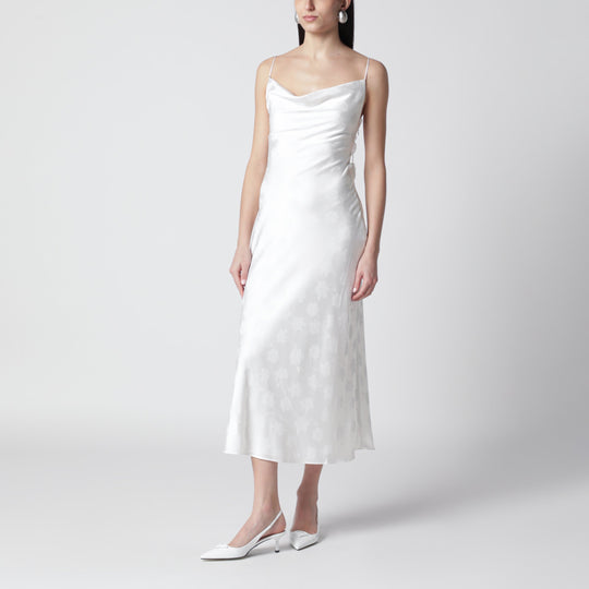 White Damask Midi Dress