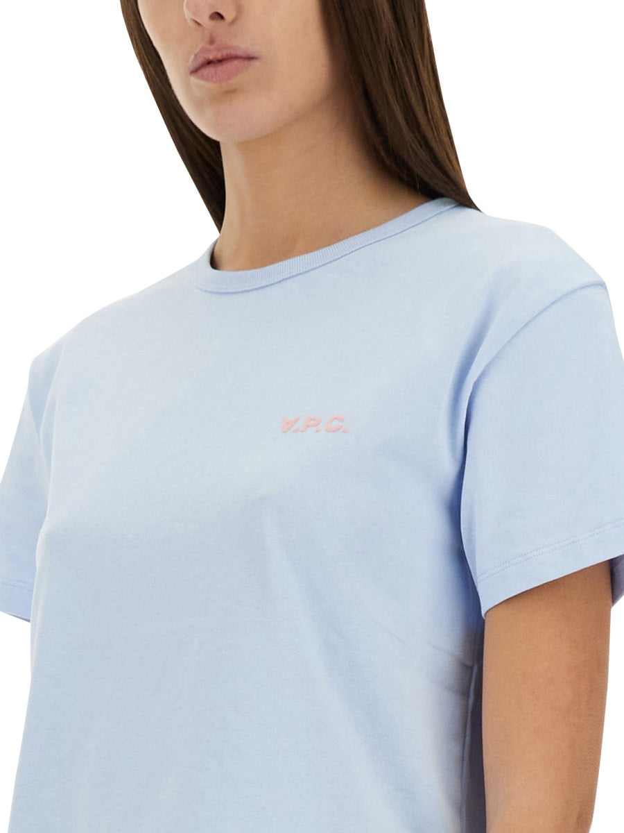A.P.C. T shirts - Light Blue | Wanan Luxury