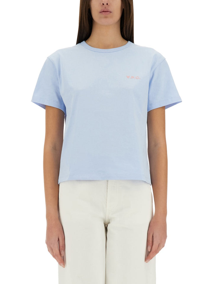 A.P.C. T shirts - Light Blue | Wanan Luxury