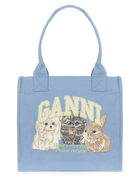 Large Shopper Bag With Animal Pattern