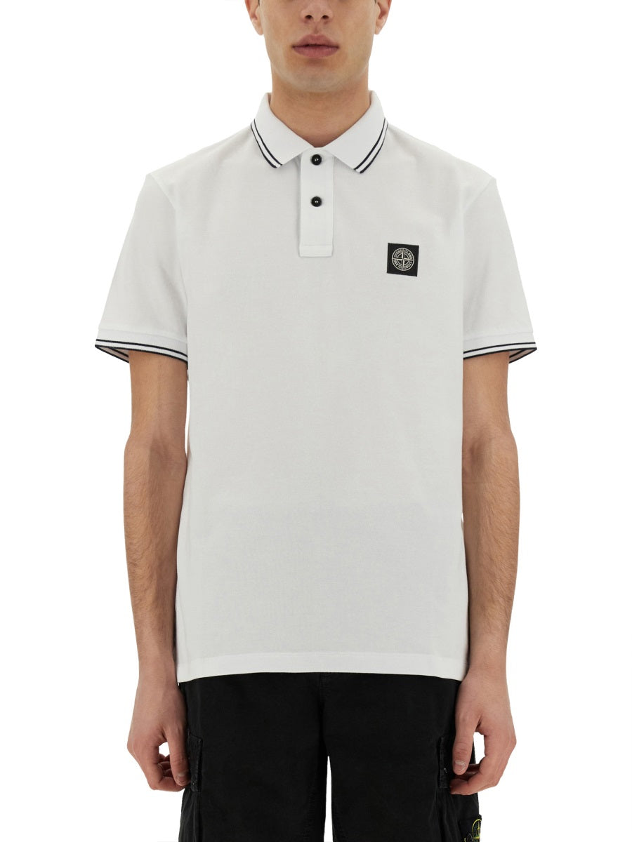 Stone Island Polo - White | Wanan Luxury