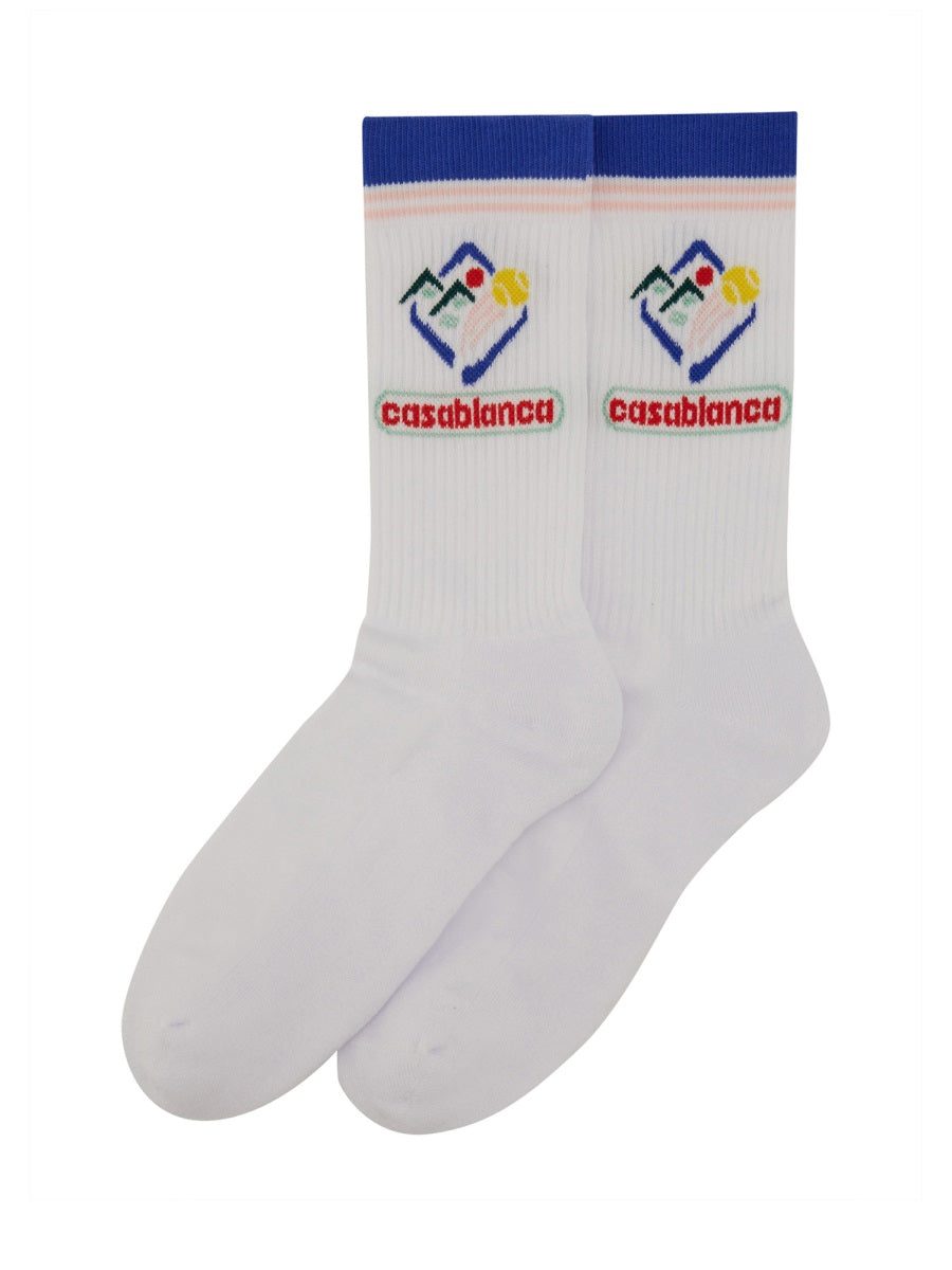 Casablanca Socks - White | Wanan Luxury