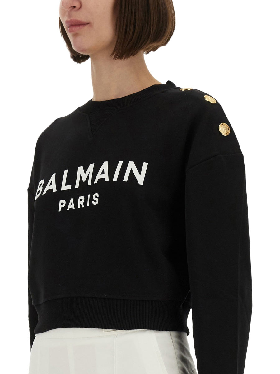 Balmain Sweatshirts - Black | Wanan Luxury