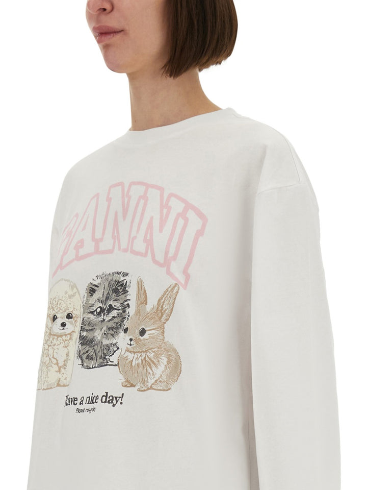 Ganni Sweatshirts - White | Wanan Luxury
