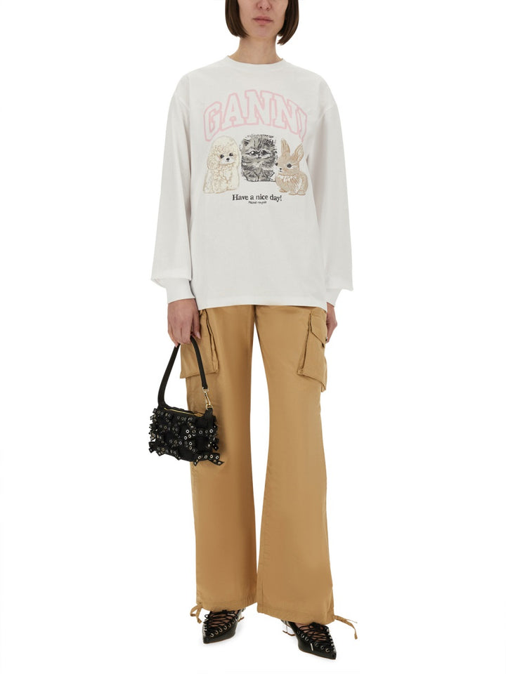 Ganni Sweatshirts - White | Wanan Luxury