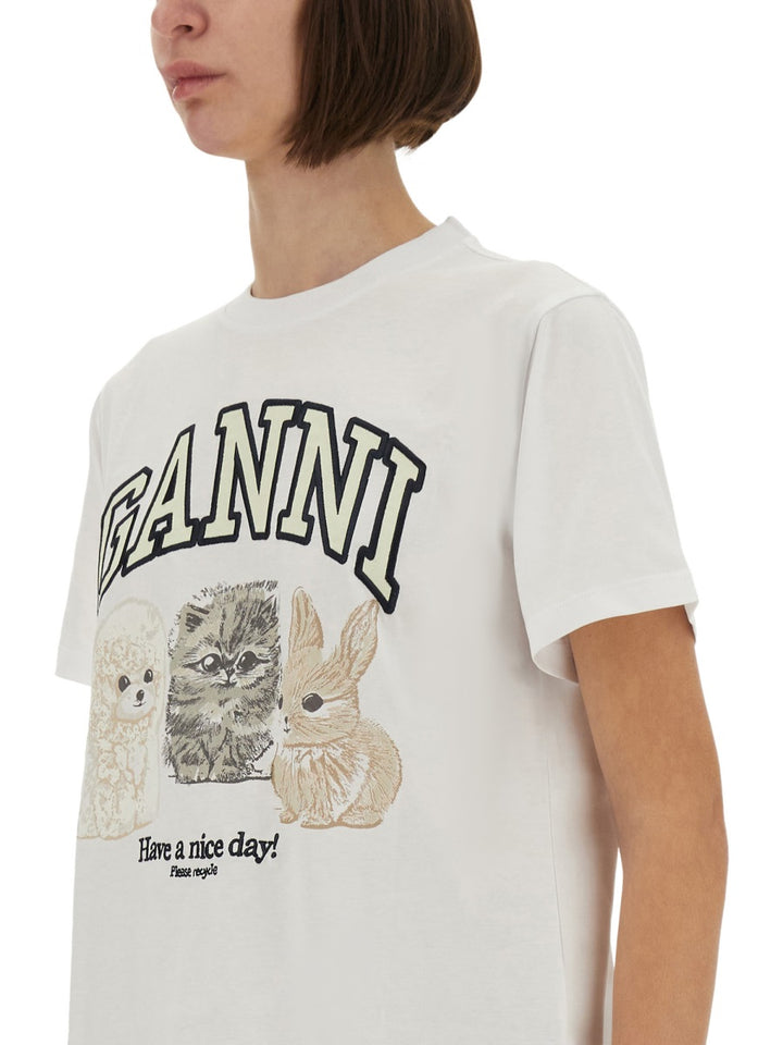 Ganni T shirts - White | Wanan Luxury