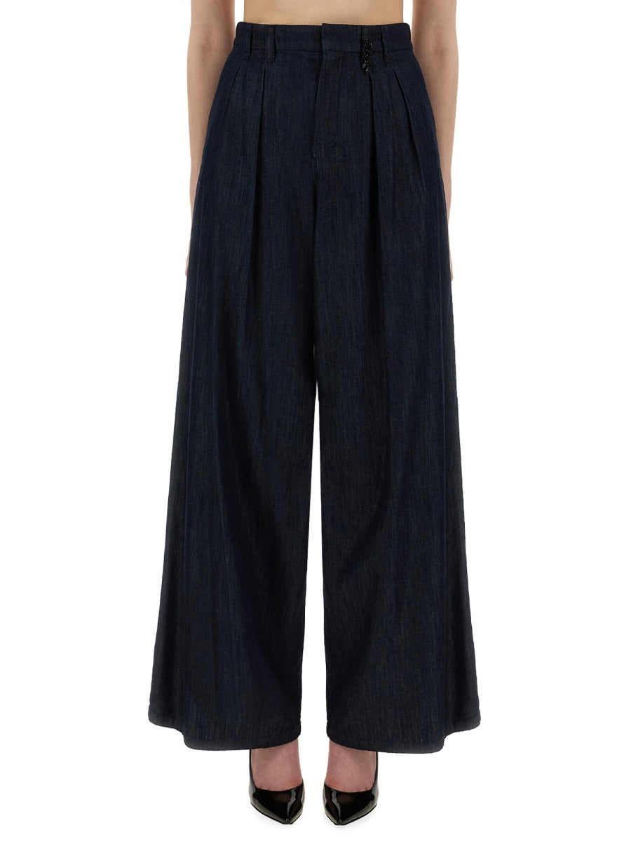 S Max Mara Pants - Blue | Wanan Luxury